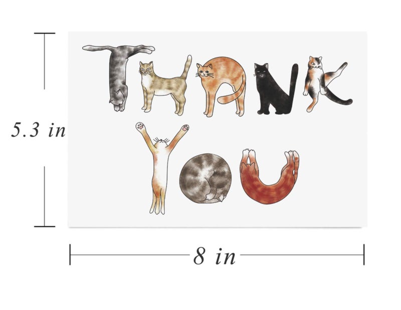 Gonzey Cats Thank You Greeting Cards - Image 2
